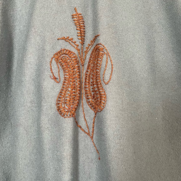 Vintage 1980s India Kashmiri dressing gown/coat . Pure wool, hand embroidery. - Picture 6 of 7